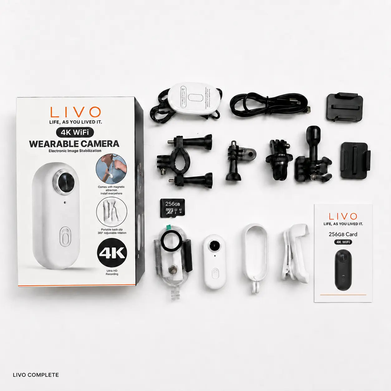 LIVO — 35g Wearable 4K POV Camera | Hands-Free, Waterproof