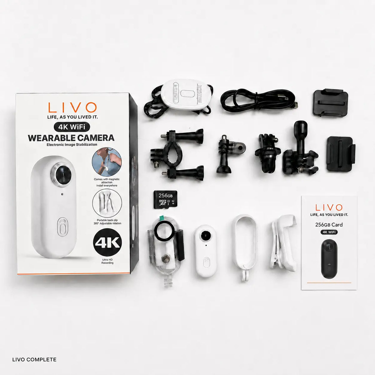 LIVO — 35g Wearable 4K POV Camera | Hands-Free, Waterproof