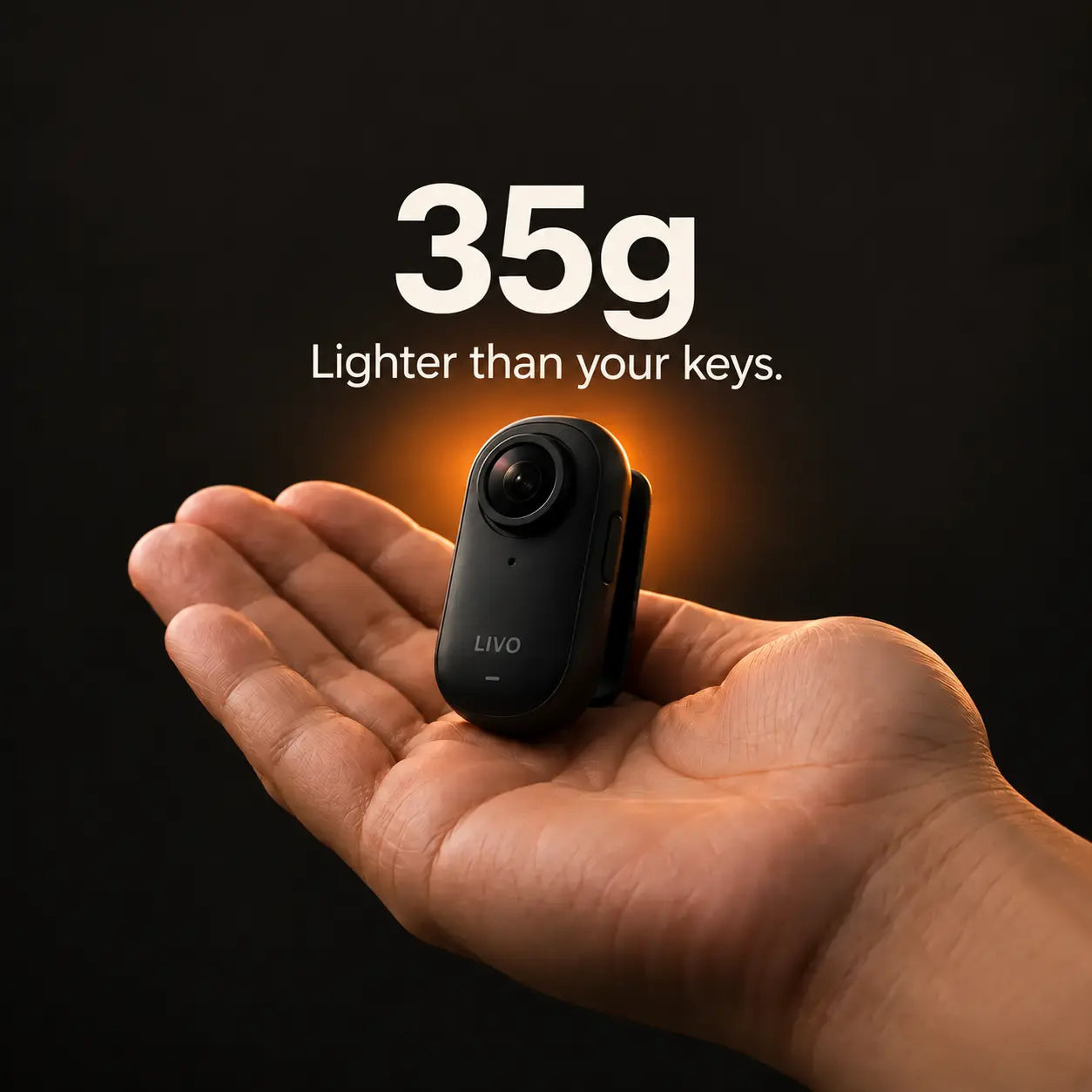 LIVO — 35g Wearable 4K POV Camera | Hands-Free, Waterproof